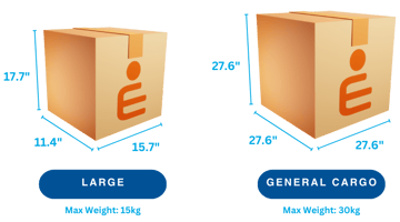 Entrego - Courier Express Parcel Content - Packaging Guidelines - Box L GC