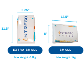 Entrego - Courier Express Parcel Content - Packaging Guidelines - Pouch XS S